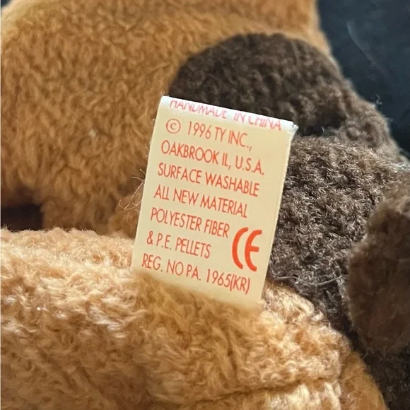NWT 1996 Very Rare Ty Beanie Baby Plush Dog in Warm Brown - Picture 5 of 5